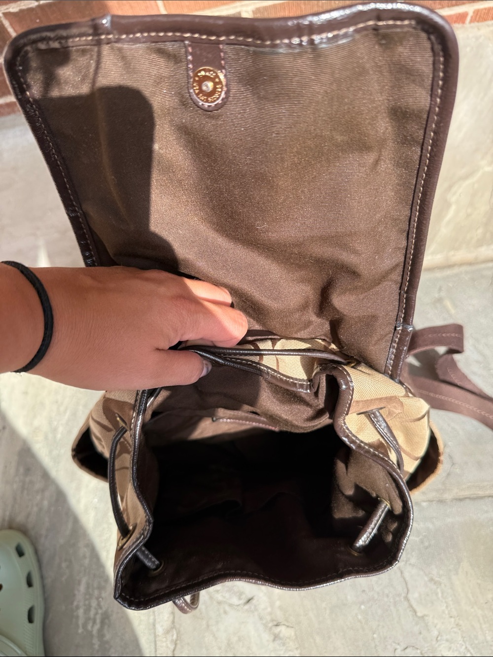Vintage Coach Signature C Canvas Backpack - Picture 4 of 7